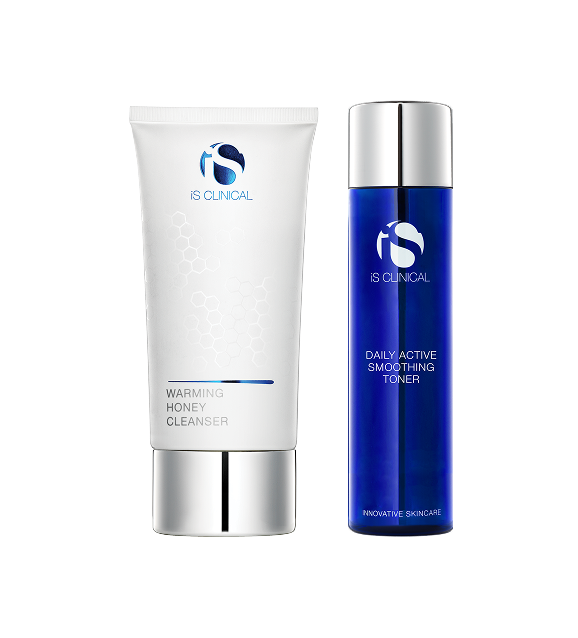 iS Clinical Warming Honey Cleanser and Daily Active Smoothing Toner