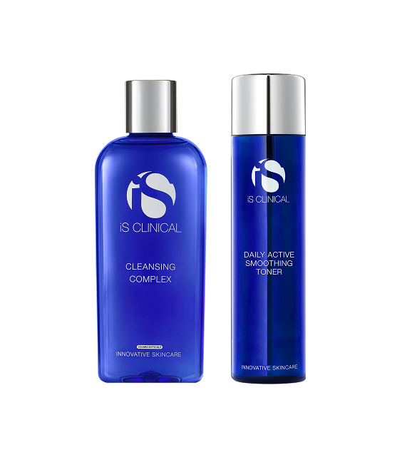 iS Clinical Cleansing Complex and Daily Active Smoothing Toner