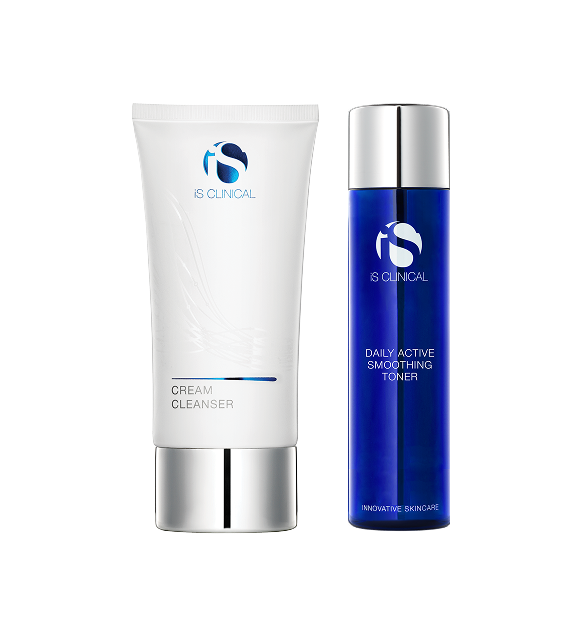 iS Clinical Cream Cleanser and Daily Active Smoothing Toner